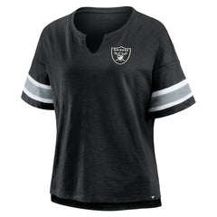 Women's Plus Size Redzone Notch Neck T-Shirt - Las Vegas Raiders
