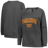 Profile Women's Plus Size Acid Wash Raglan Sweatshirt - Washington Commanders