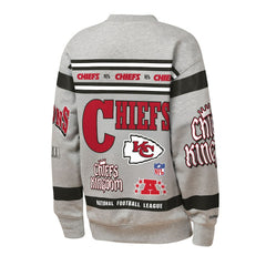 Youth Throwback All-Over Print Fleece Sweatshirt - Kansas City Chiefs