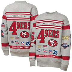 Youth Throwback All-Over Print Fleece Sweatshirt - San Francisco 49ers