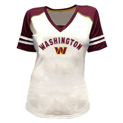 Jayden Daniels Women's Plus Size Bling V-Neck T-Shirt - Washington Commanders