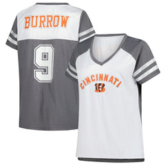 Joe Burrow Women's Plus Size Bling V-Neck T-Shirt - Cincinnati Bengals