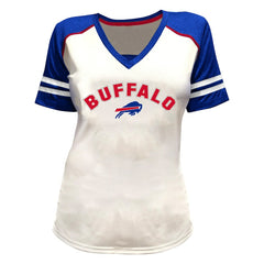 Josh Allen Women's Plus Size Bling V-Neck T-Shirt - Buffalo Bills