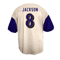 Lamar Jackson Big & Tall Baseball Button-Up Shirt - Baltimore Ravens