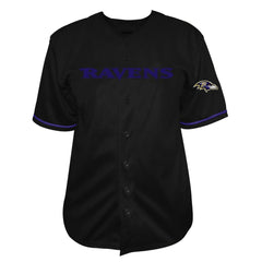 Lamar Jackson Big & Tall Baseball Button-Up Shirt - Baltimore Ravens