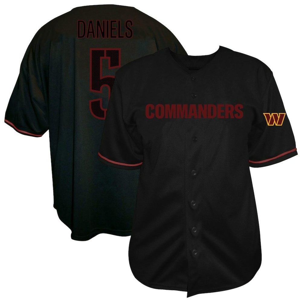 Jayden Daniels Big & Tall Baseball Button-Up Shirt - Washington Commanders