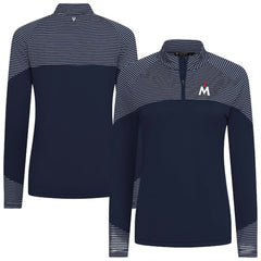 MLB Minnesota Twins Levelwear Women's Classic Stripes Insignia 2.0 Raglan Quarter-Zip Top
