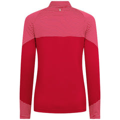 MLB Cincinnati Reds Levelwear Women's Classic Stripes Insignia 2.0 Raglan Quarter-Zip Top