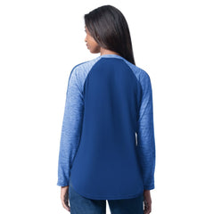 MLB Los Angeles Dodgers G-III 4Her by Carl Banks Women's Top Dog Raglan Long Sleeve V-Neck T-Shirt