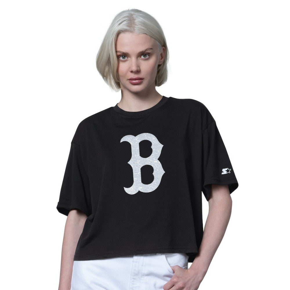 MLB Boston Red Sox Starter Women's Holy Grail Boxy Cropped T-Shirt