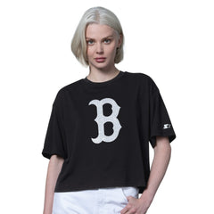 MLB Boston Red Sox Starter Women's Holy Grail Boxy Cropped T-Shirt