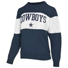 Lauren James Women's Bling Colorblock Terry Sweatshirt - Dallas Cowboys