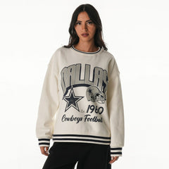 The Wild Collective Women's Oversized Vintage French Terry Sweatshirt - Dallas Cowboys