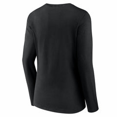 MLB Miami Marlins Women's Logo Long Sleeve V-Neck T-Shirt