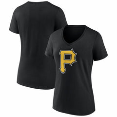 MLB Pittsburgh Pirates Women's Logo V-Neck T-Shirt