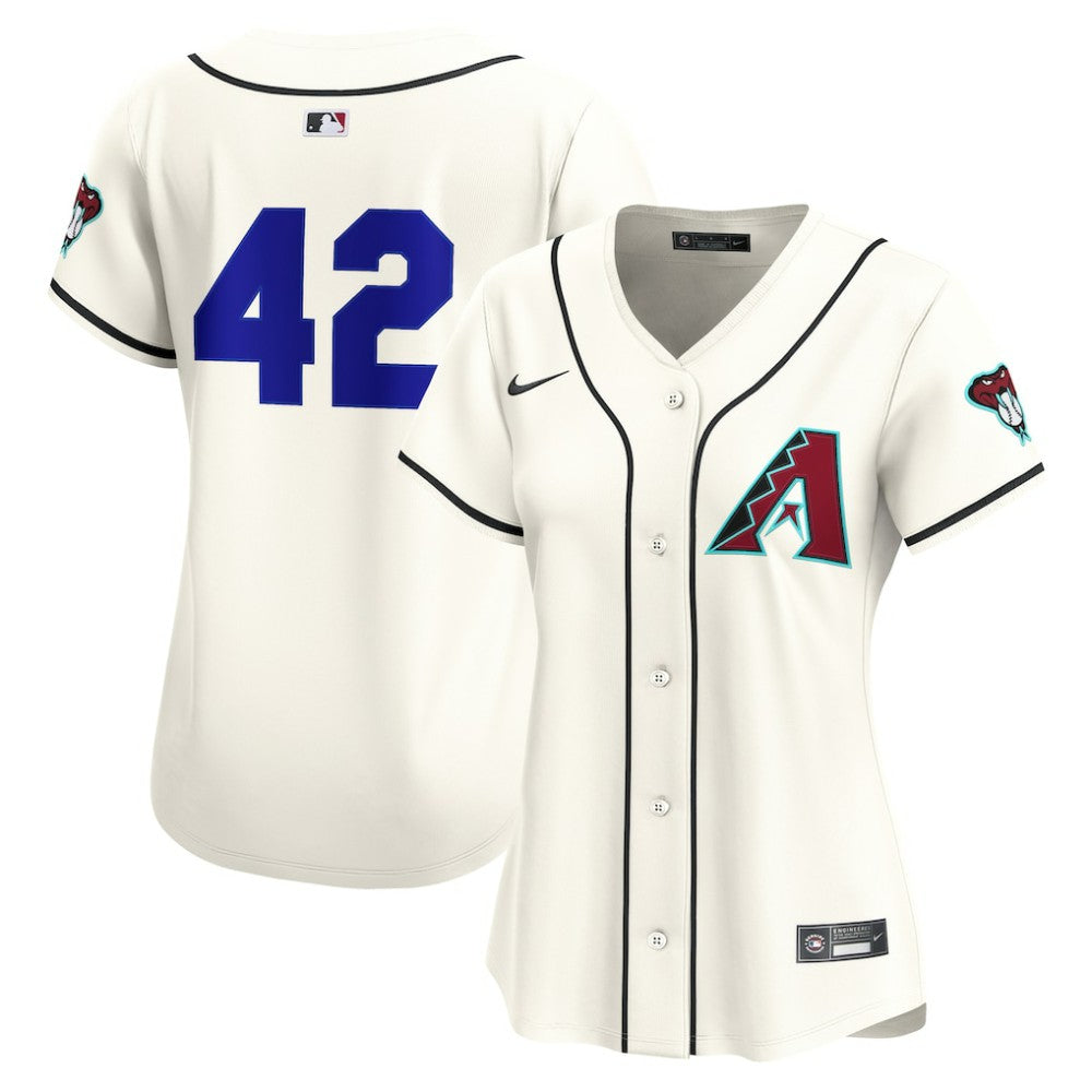 MLB Arizona Diamondbacks Nike Home 2025 Jackie Robinson Day Limited Jersey – Cream