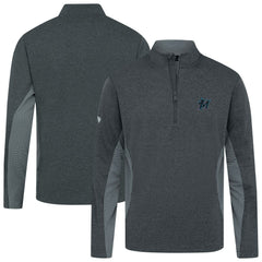 MLB Miami Marlins Levelwear Waffle Insignia 2.0 Quarter-Zip Pullover