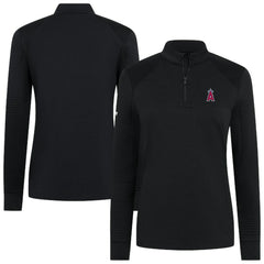 MLB Los Angeles Angels Levelwear Women's Power Insignia 2.0 Quarter-Zip Pullover Top