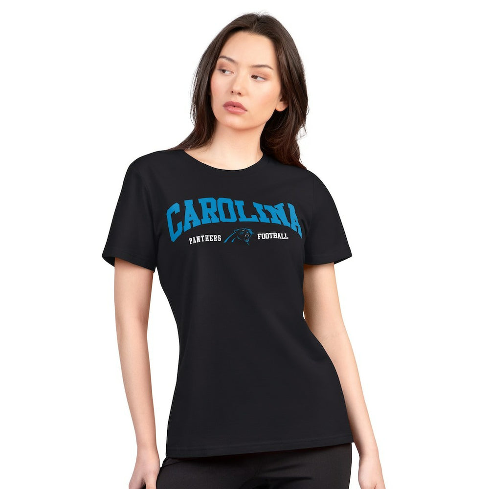 G-III 4Her by Carl Banks Women's Super-Slim Lightweight Winning Crew T-Shirt - Carolina Panthers