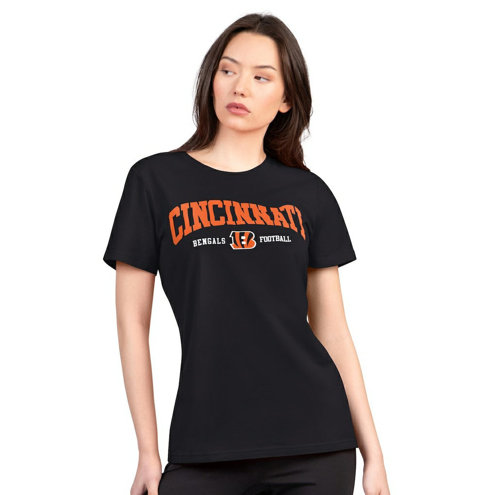 G-III 4Her by Carl Banks Women's Super-Slim Lightweight Winning Crew T-Shirt - Cincinnati Bengals