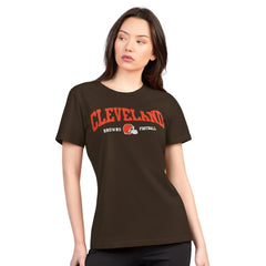 G-III 4Her by Carl Banks Women's Super-Slim Lightweight Winning Crew T-Shirt - Cleveland Browns