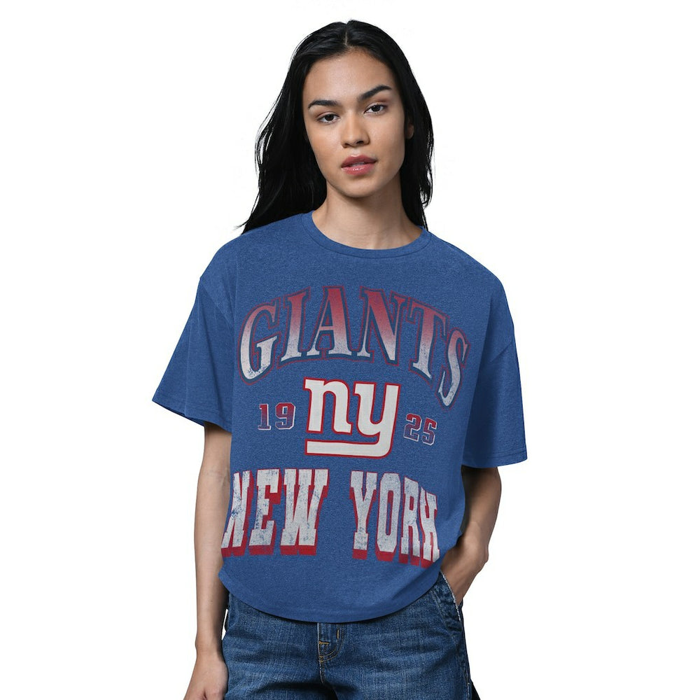 Starter Women's Oversized Hall of Fame T-Shirt - New York Giants