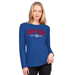 G-III 4Her by Carl Banks Women's Best Play Long Sleeve T-Shirt - New York Giants