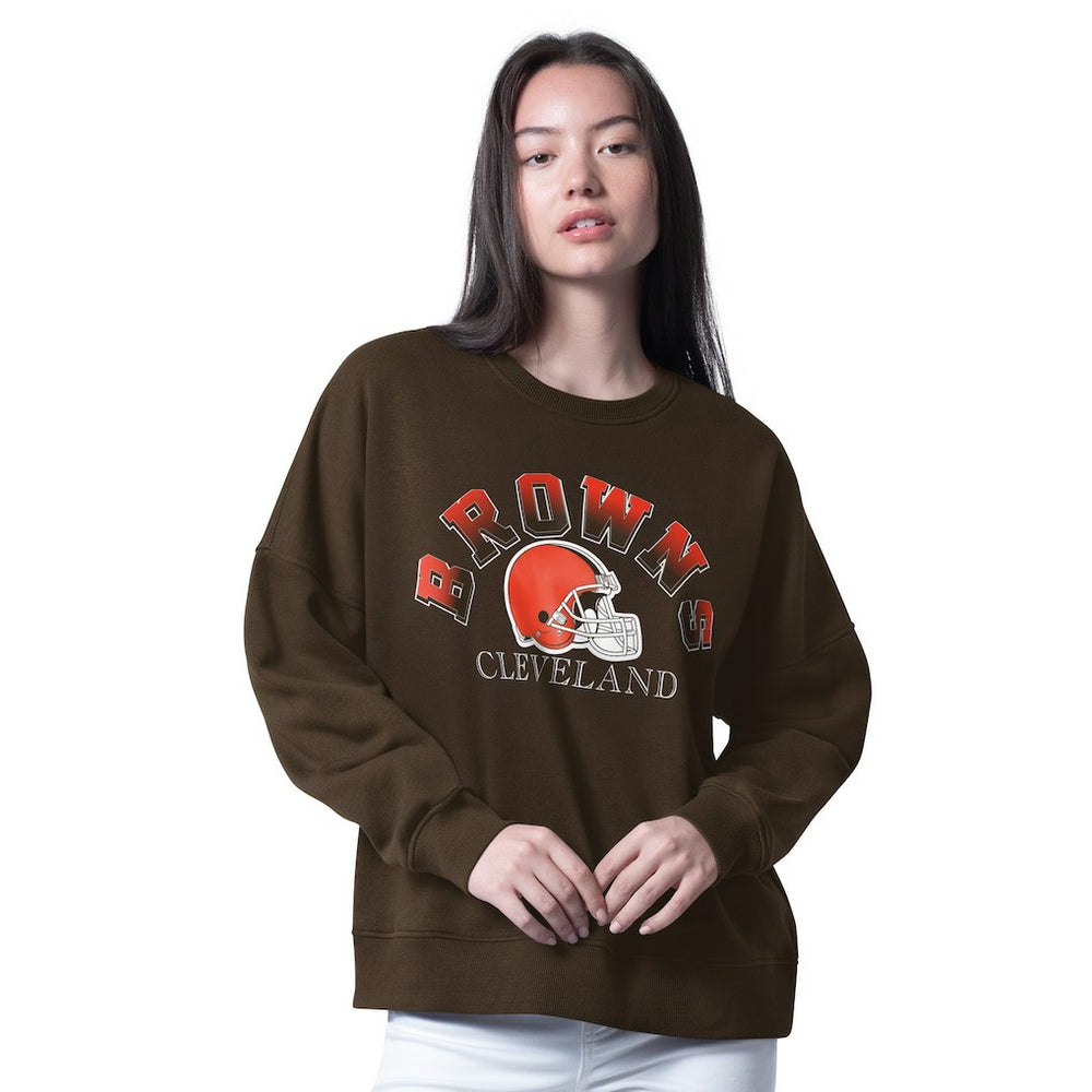 G-III 4Her by Carl Banks Women's Oversized Feud Sweatshirt - Cleveland Browns