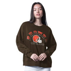 G-III 4Her by Carl Banks Women's Oversized Feud Sweatshirt - Cleveland Browns