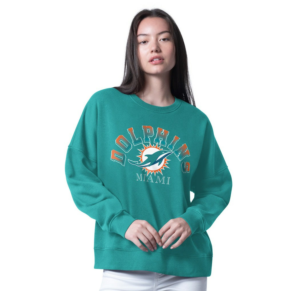 G-III 4Her by Carl Banks Women's Oversized Feud Sweatshirt - Miami Dolphins