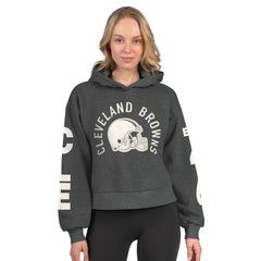 Starter Women's Star Player Cropped Fleece Pullover Hoodie - Cleveland Browns