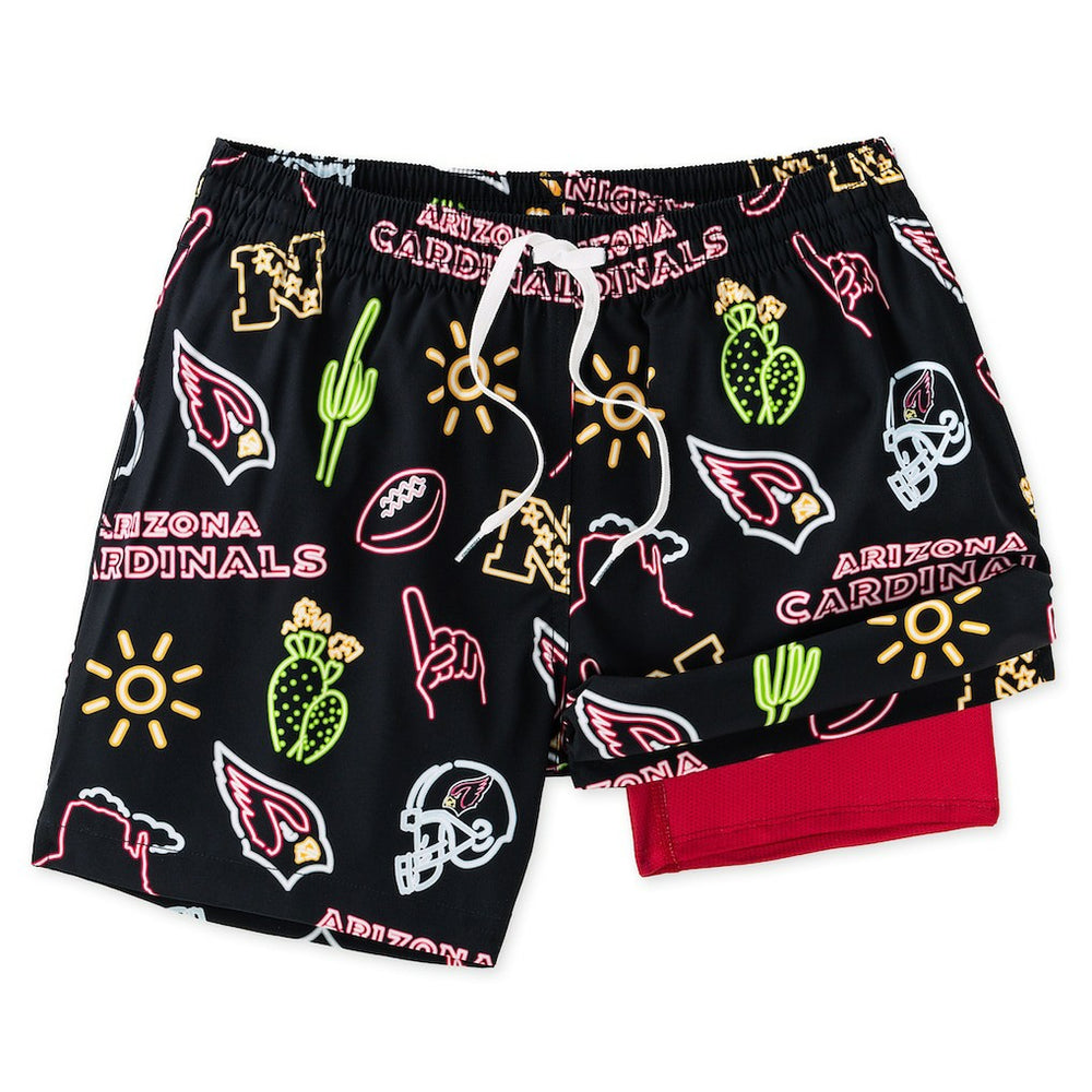Chubbies The Neon 5.5" Classic Lined Swim Trunks - Arizona Cardinals