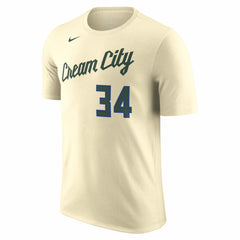 NBA Giannis Antetokounmpo Milwaukee Bucks Unisex 2025/26 City Edition Name & Number T-Shirt