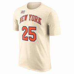 NBA Mikal Bridges New York Knicks Unisex 2025/26 City Edition Name & Number T-Shirt
