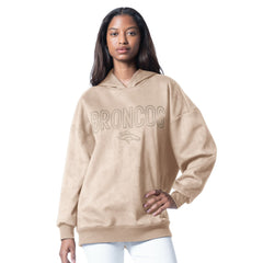 G-III 4Her by Carl Banks Women's Best Hitter Oversized Tunic Pullover Hoodie - Denver Broncos