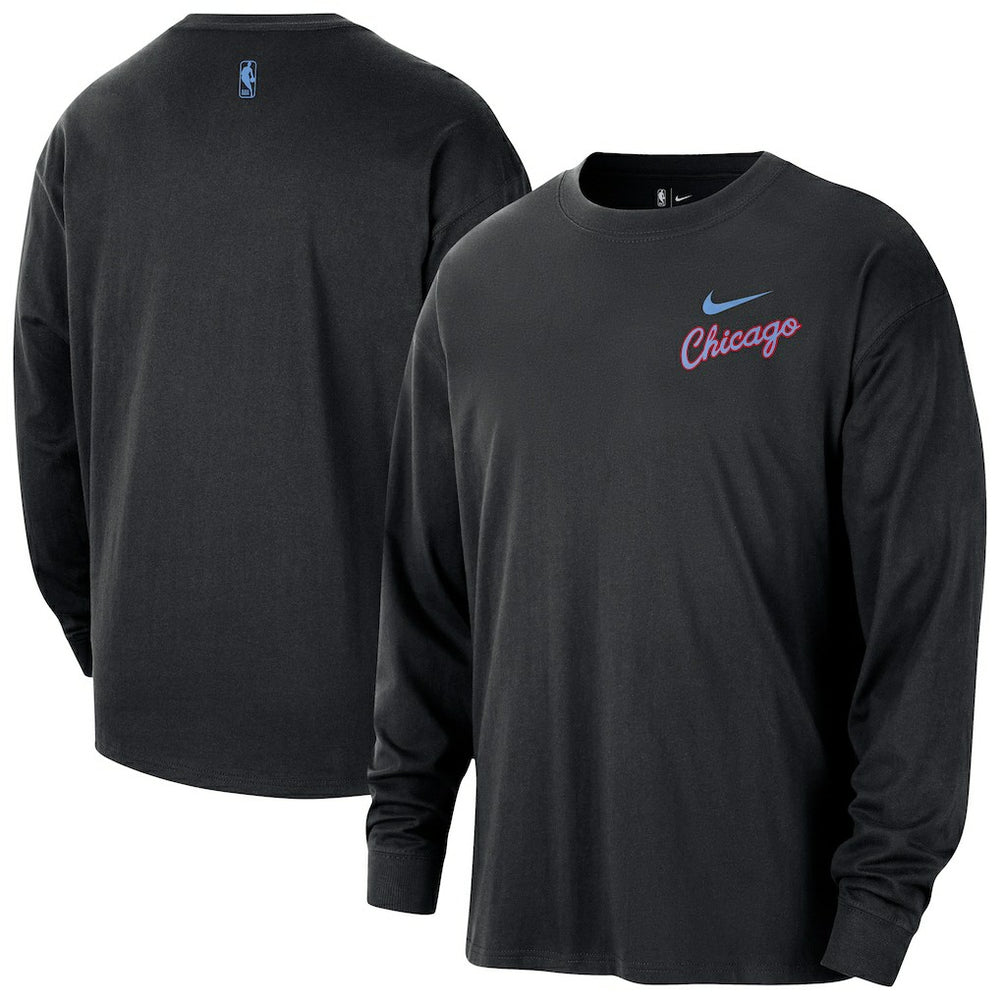 NBA Chicago Bulls 2025/26 City Edition Remix Essential Logo Long Sleeve T-Shirt sale
