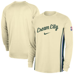 NBA Milwaukee Bucks 2025/26 City Edition Authentic Pregame Dri-FIT Long Sleeve Shooting T-Shirt
