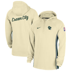 NBA Milwaukee Bucks 2025/26 City Edition Remix Authentic On-Court Quarter-Zip Dri-FIT Hooded Jacket