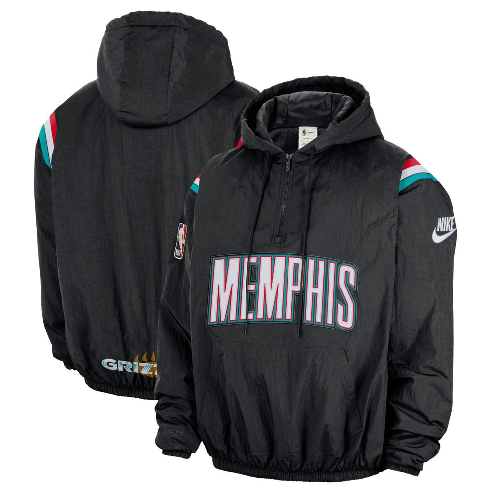 NBA Memphis Grizzlies Hardwood Classics Therma-FIT Half-Zip Hooded Windbreaker