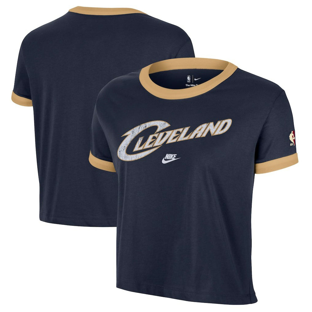 NBA Cleveland Cavaliers Women's Classic Edition Hardwood Classics Essential Vintage Ringer T-Shirt sale