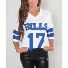 Josh Allen Cuce Women's Crystal V-Neck Tunic - Buffalo Bills