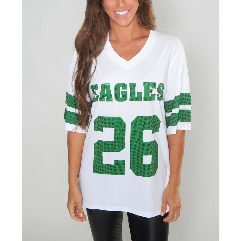 Saquon Barkley Cuce Women's Crystal V-Neck Tunic - Philadelphia Eagles