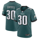 Jihaad Campbell 2025 NFL Draft First Round Pick Game Jersey - Philadelphia Eagles