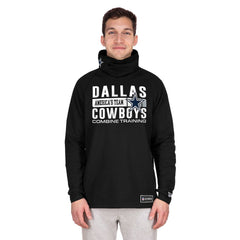 Functional Fandom Balaclava Helmet Stripe Tri-Blend Hoodie - Dallas Cowboys