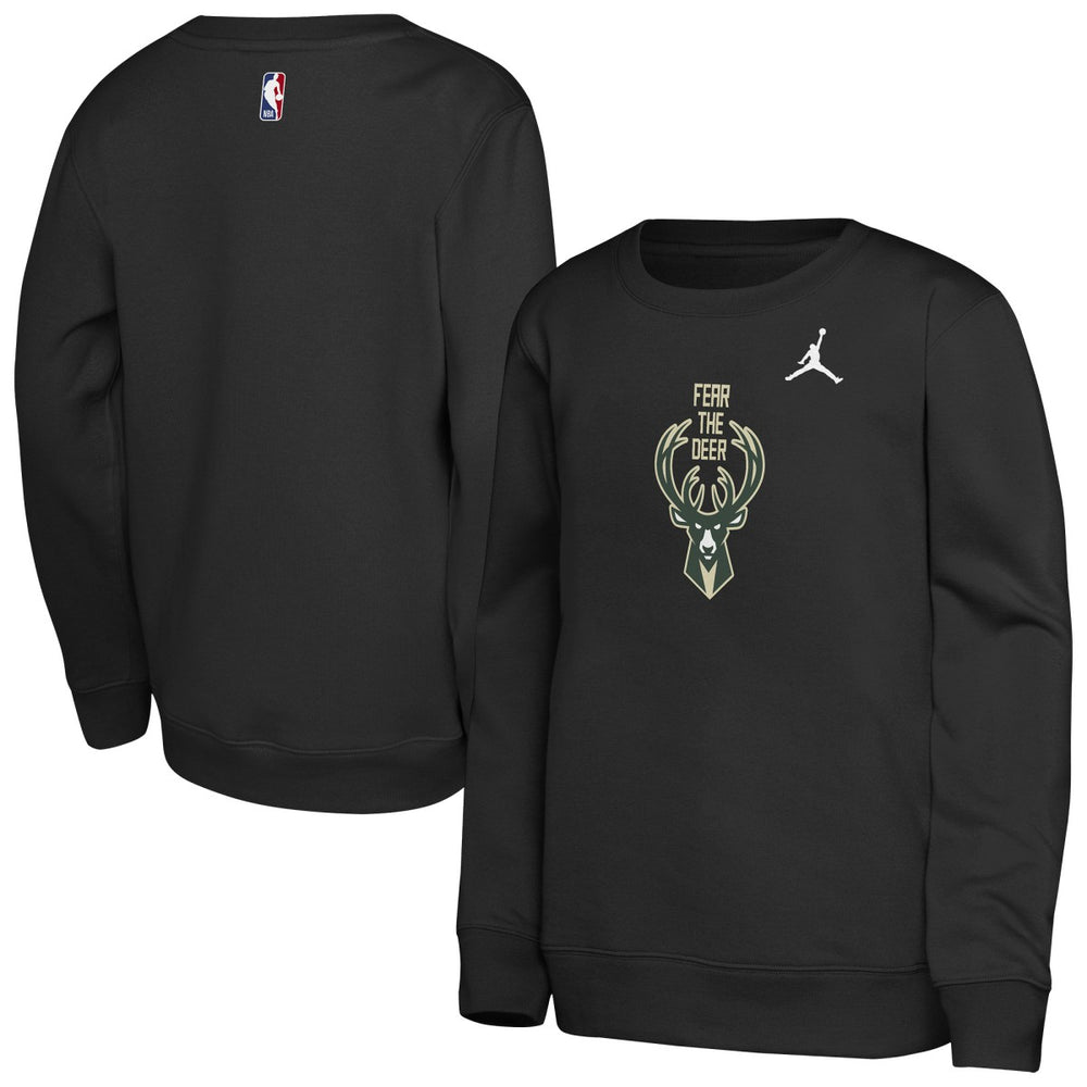 NBA Milwaukee Bucks Jordan Brand Youth Courtside Statement Edition Sweatshirt