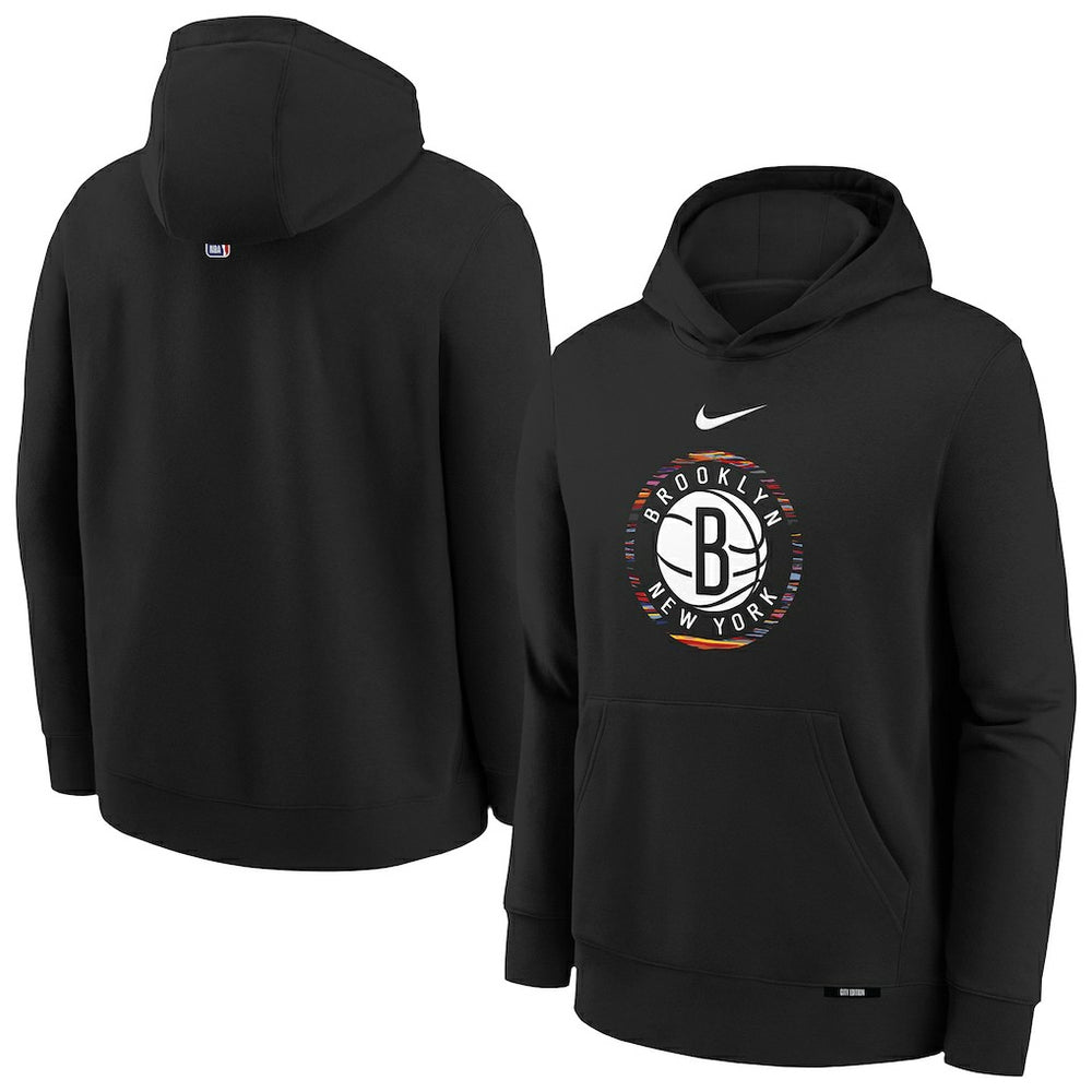 NBA Brooklyn Nets Youth 2025/26 City Edition Club Fleece Pullover Hoodie