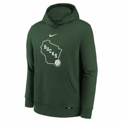 NBA Milwaukee Bucks Youth 2025/26 City Edition Club Fleece Pullover Hoodie