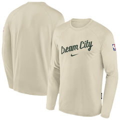 NBA Milwaukee Bucks Youth 2025/26 City Edition Dri-Fit Long Sleeve Game Top