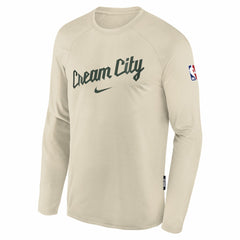 NBA Milwaukee Bucks Youth 2025/26 City Edition Dri-Fit Long Sleeve Game Top
