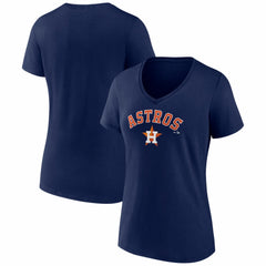MLB Houston Astros Women's Logo V-Neck T-Shirt
